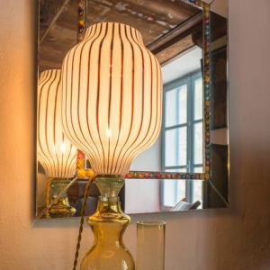 lampada Murano con base ambra anni ’30