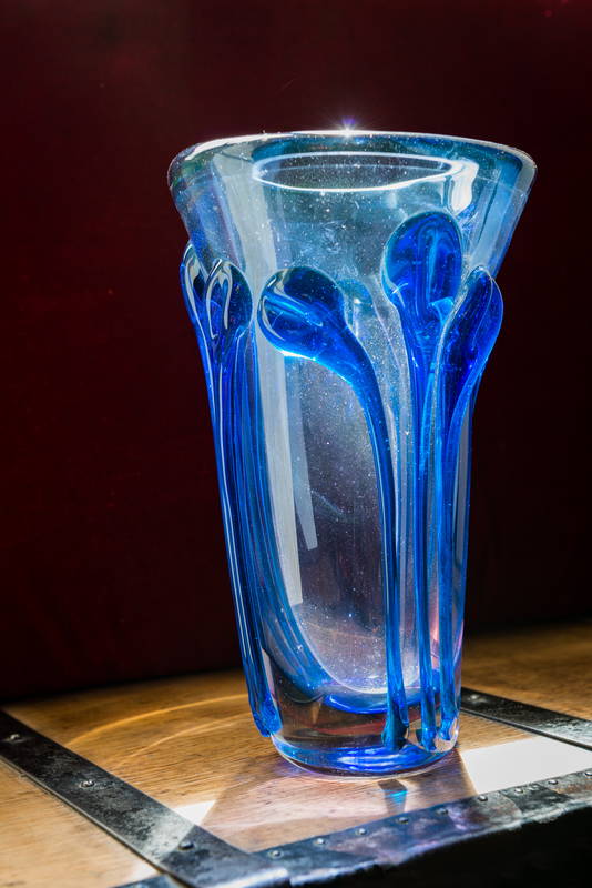 vaso vetro Murano blu  